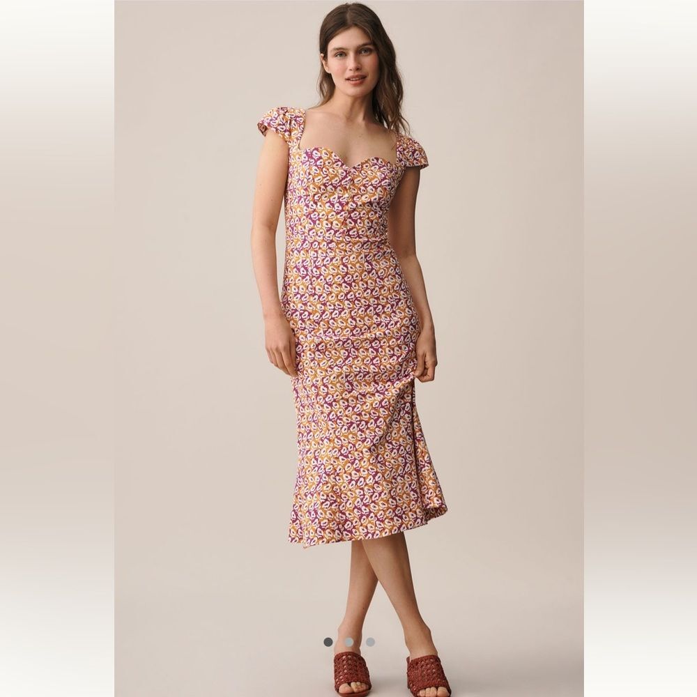 Anthropologie Maeve The Cecily Fit & Flare Sweetheart Dress